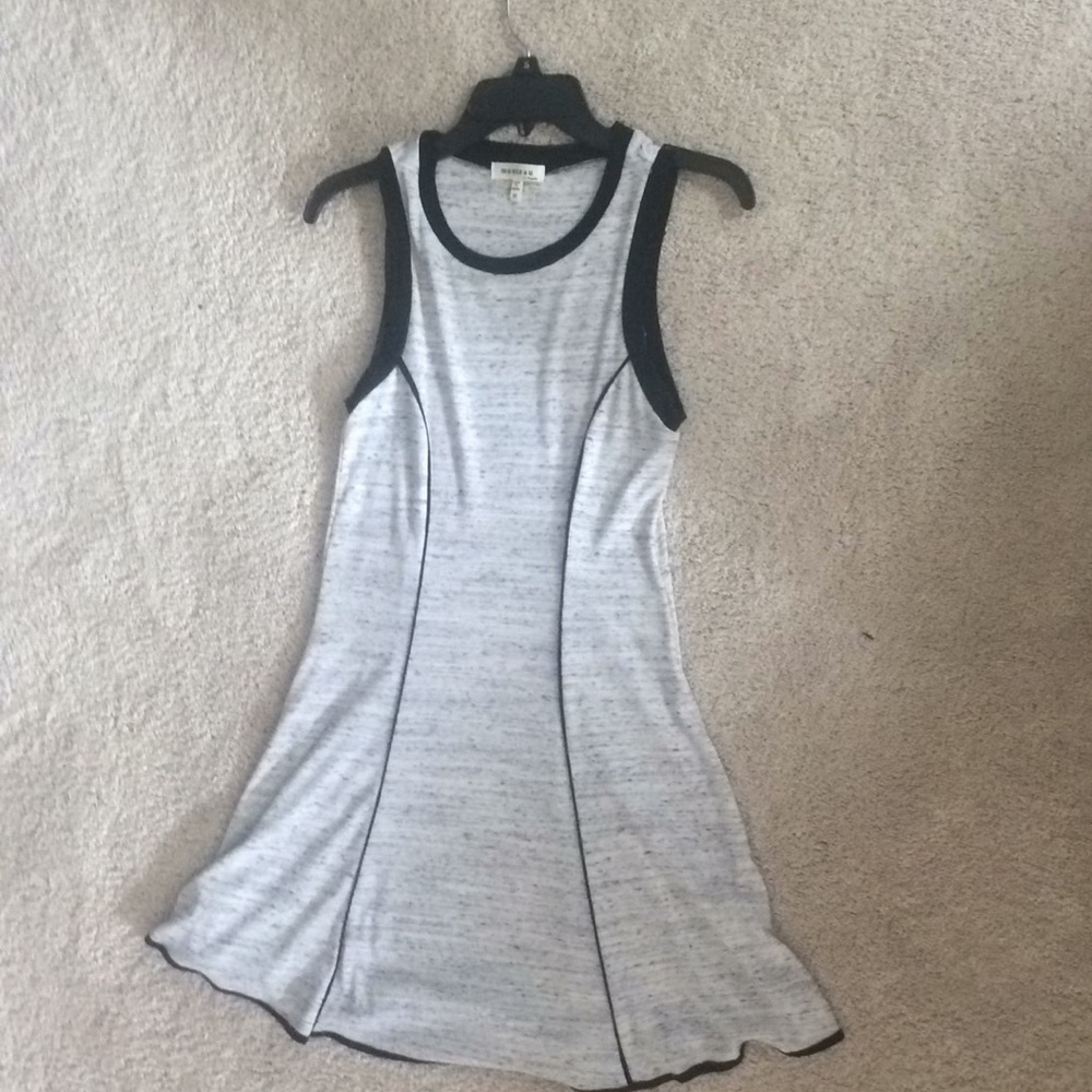 Gray and black monteau dress